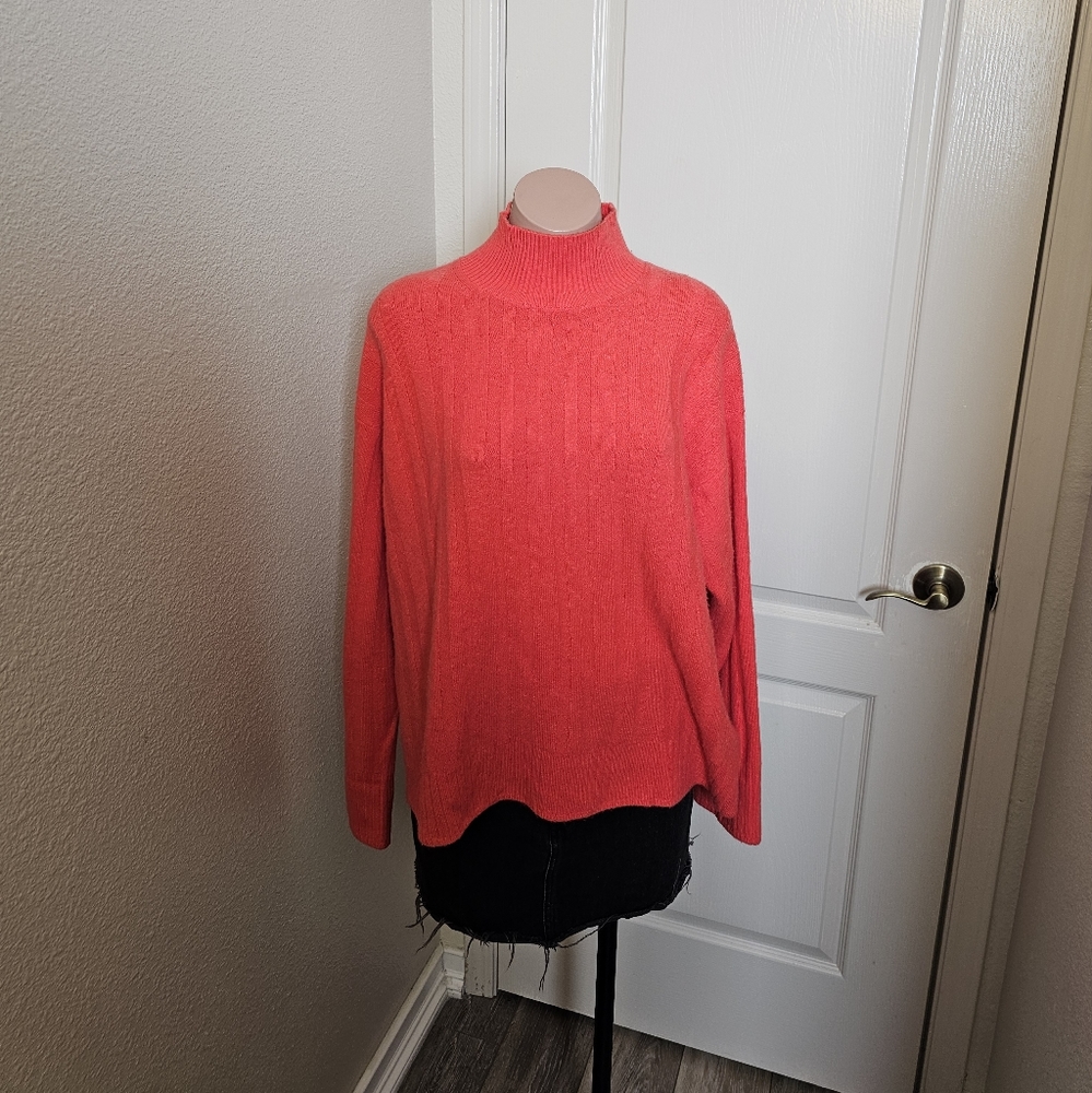 EUC Womens j.crew Ribbed mockneck sweater sz L